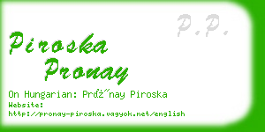 piroska pronay business card